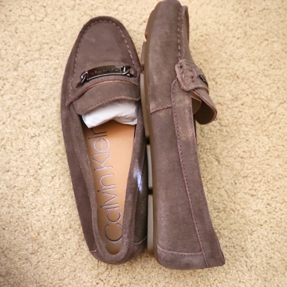 Calvin Klein Shoes - Calvin Klein Women's Suede Loafers - Brown